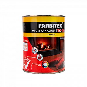 Эмаль Farbitex ПФ-266 0.8 кг желто-коричневая