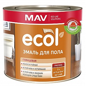 Эмаль MAV Ecol ПФ-266 для пола 2.4 л золотисто-коричневая