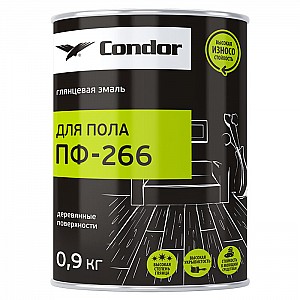 Эмаль Condor ПФ-266 для пола 0.9 кг красно-коричневая