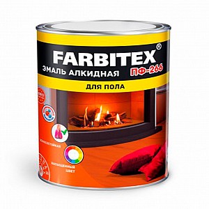 Эмаль Farbitex ПФ-266 1.8 кг желто-коричневая