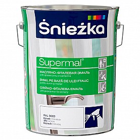 Эмаль масляно - фталевая Sniezka Supermal для дерева и металла 5 л белая