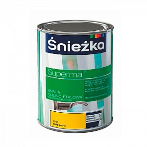 Эмаль масляно - фталевая Sniezka Supermal для дерева и металла 0.8 л желтая