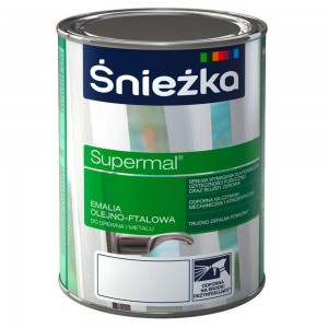 Эмаль масляно - фталевая Sniezka Supermal для дерева и металла RAL6002 0.8 л зеленый