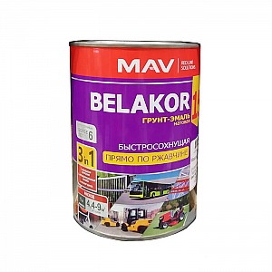 Грунт - эмаль MAV Belakor 15 быстросохнущая RAL 8017 1 л шоколадный
