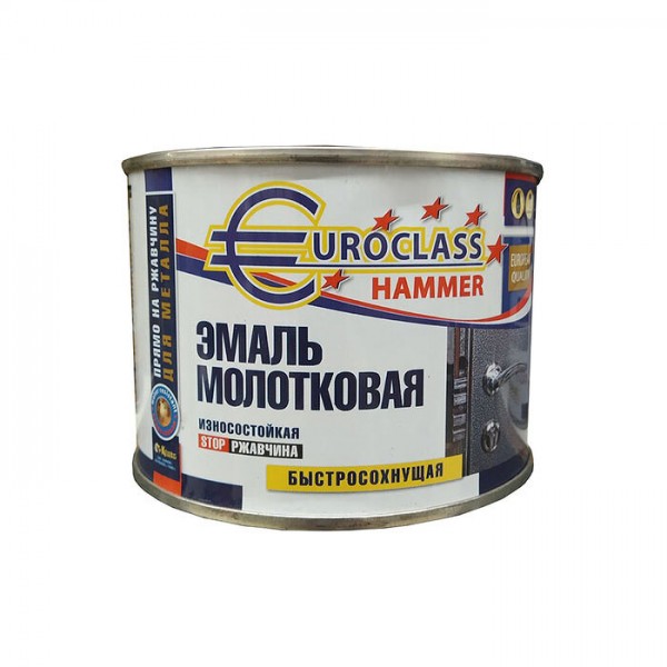 Эмаль Euroclass с молотковым эффектом 0.4 кг синяя
