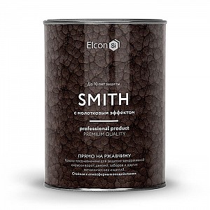Кузнечная краска Elcon Smith с молотковым эффектом 0.8 кг черная