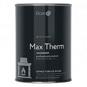Эмаль Elcon термостойкая до 1000°С 0.8 кг черная