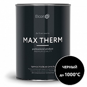 Эмаль Elcon термостойкая до 1000°С 0.8 кг черная. Изображение - 1