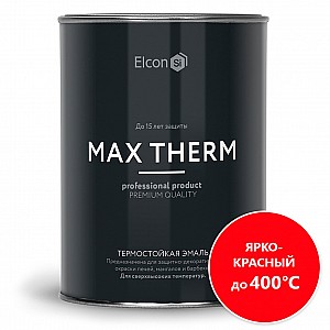 Эмаль Elcon термостойкая до 400°С 0.8 кг красная. Изображение - 1