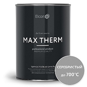 Эмаль Elcon термостойкая до 700°С 0.8 кг серебристая. Изображение - 1