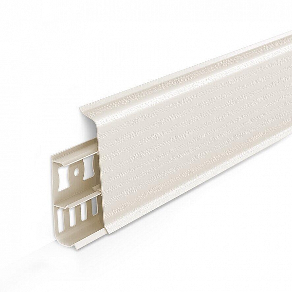 Плинтус напольный Ideal Deconika 033 Кремово-белый 2200*85*22 мм