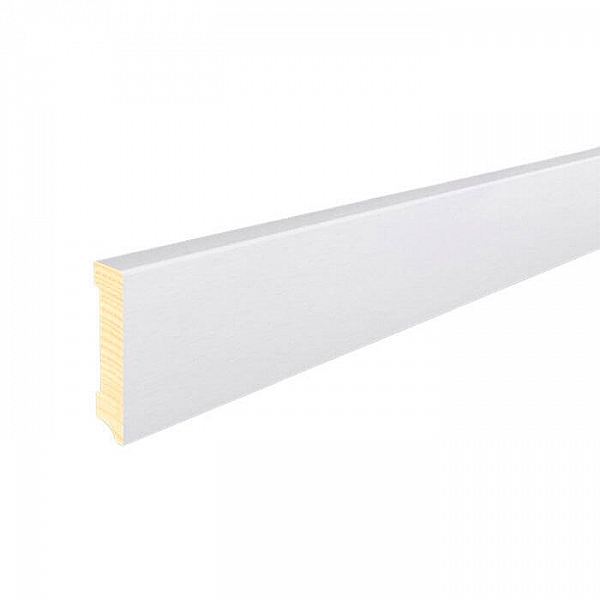 Плинтус напольный КТМ-2000 Белый снег 2400*80*16 мм