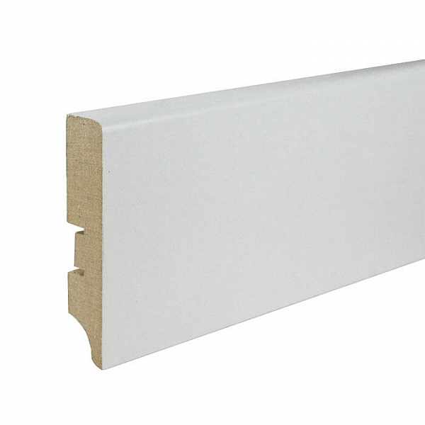 Плинтус напольный Smartprofile Paint 80А белый под покраску 2400*80 мм