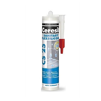 Герметик силиконовый Ceresit CS25 №01 санитарный 280 мл белый