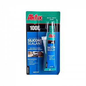 Герметик силиконовый Akfix 100E SA112 универсальный 50 мл белый