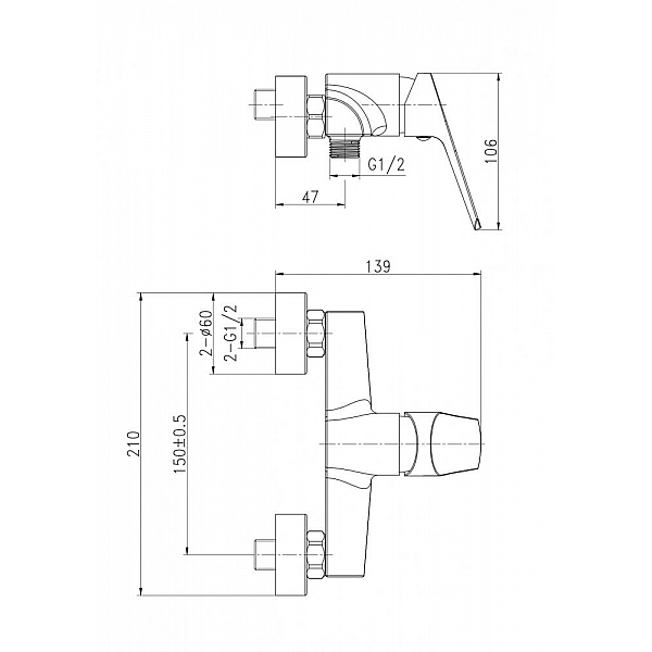 Смеситель Cersanit Flavis 63036 однорычажный