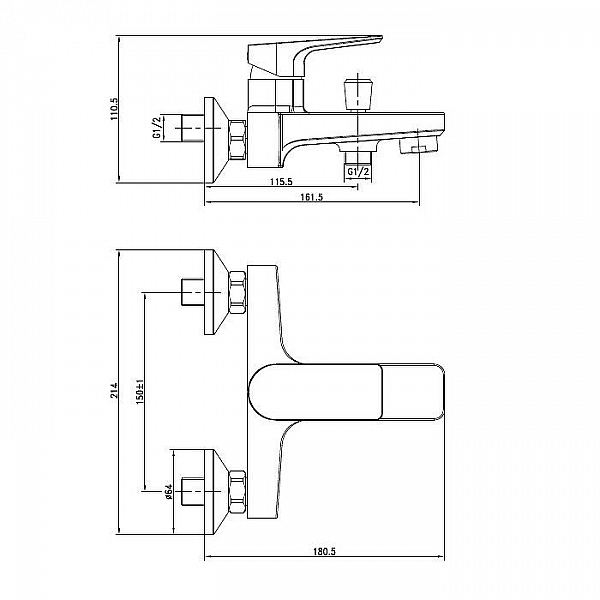 Смеситель Cersanit Nature 63064 однорычажный