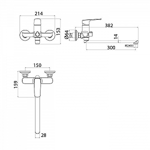 Смеситель Iddis Sign SIGSBL2i10WA длинный излив 300 мм. Изображение - 2