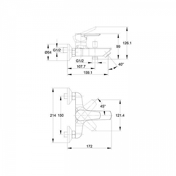 Смеситель Cersanit Vero 63061 однорычажный