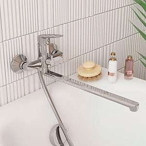 Смеситель Milardo Horizont HORSB02M10 длинный излив 350 мм с аксессуарами. Изображение - 1