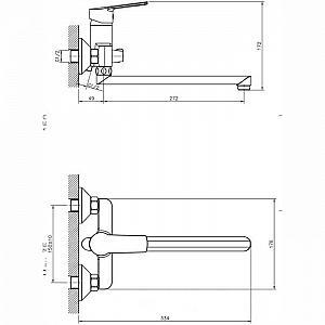 Смеситель Decoroom DR22043 с поворотным изливом. Изображение - 1