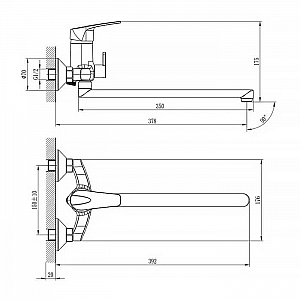 Смеситель Rossinka D40-32 хром. Изображение - 1