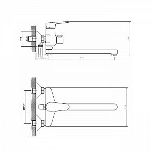 Смеситель Voda Splash SPL31 с душевым гарнитуром. Изображение - 1