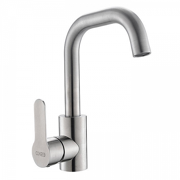 Смеситель Esko Orlando OL26M поворотный нержавеющая сталь