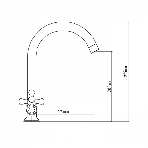Смеситель Voda Laguna LGN26 без донного клапана. Изображение - 1