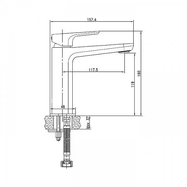 Смеситель Cersanit Nature 63063