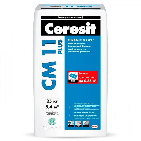 Клей для плитки Ceresit CM11 Plus 25 кг