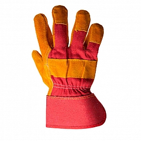 Перчатки спилковые Руский лес 651021 с хлопчатобумажными вставками на тыльной стороне размер 10.5