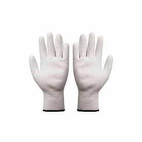 Перчатки из полиэстра Bilt TR-540 650004 белые с белым ПУ покрытием на ладони размер 9