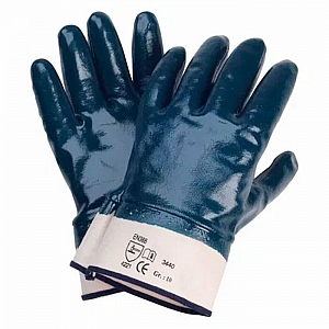 Перчатки 650011 из хлопковой подкладки с нитриловым покрытием защитная манжета размер 10.5