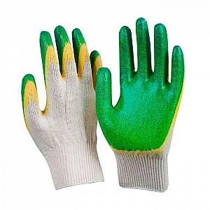 Перчатки хлопчатобумажные утепленные с двойным латексным покрытием 13 класс