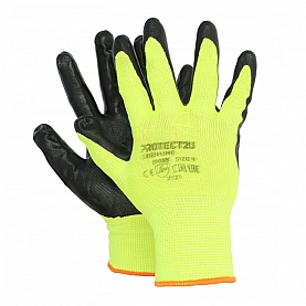 Перчатки гофрированные Protect2U Green Line размер 10 с ярлыкодержателем