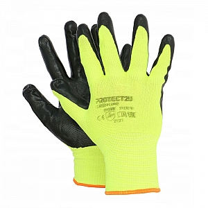 Перчатки гофрированные Protect2U Green Line размер 9 с ярлыкодержателем