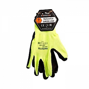 Перчатки гофрированные Protect2U Green Line размер 9 с ярлыкодержателем. Изображение - 1