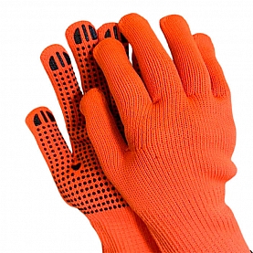 Перчатки из полиэстра Profmaer Точка с ПВХ покрытием 10 класс вязки с внутренним ворсовым начесом с ярлыком