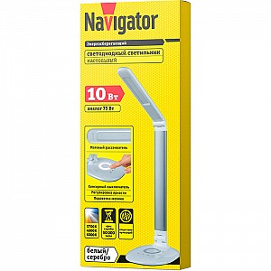 Светильник настольный Navigator 80 320 NDF-D035-10W-MK-WH-LED на основании белый. Изображение - 3