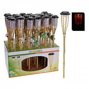 Факел Belbohemia 547948 на бамбуковой палке с лампой на солнечной батарее 63 см
