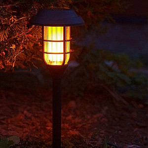 Светильник-фонарь Artstyle CL-S15F садовый с солнечной батареей с эффектом пламени черный. Изображение - 2