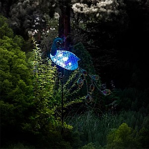 Фигурка Чудесный сад 324 Сияющий Павлин садовая со светодиодной подсветкой на солнечной батарее. Изображение - 1