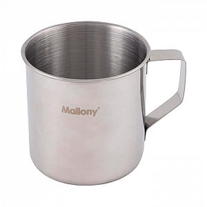 Кружка Mallony Fonte 003056 из нержавеющей стали с загнутыми краями 350 мл
