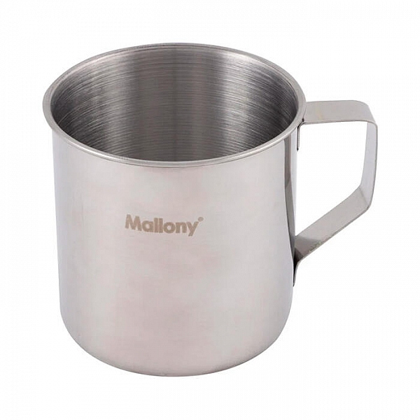 Кружка Mallony Fonte 003056 из нержавеющей стали с загнутыми краями 350 мл