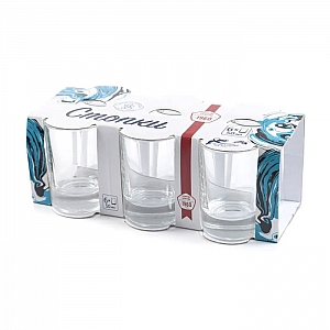 Набор стопок ОСЗ Гладкий 02с1022У код 102481 стеклянных 50 мл 6 шт. Изображение - 1