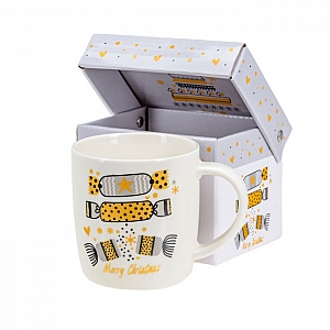 Кружка Новогодняя ZPX226942 код 291878 фарфоровая 380 мл