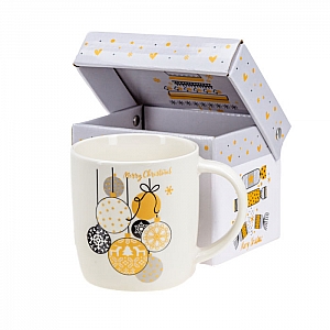 Кружка Новогодняя ZPX226942 код 291878 фарфоровая 380 мл. Изображение - 1