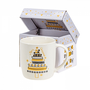 Кружка Новогодняя ZPX226942 код 291878 фарфоровая 380 мл. Изображение - 2