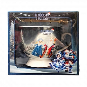 Набор подарочный DomiNado АТ1942Е кружка ложка из фарфора